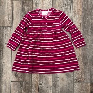 Hanna Andersson Velour Striped Dress